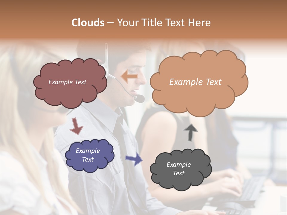 Service Attractive Woman PowerPoint Template