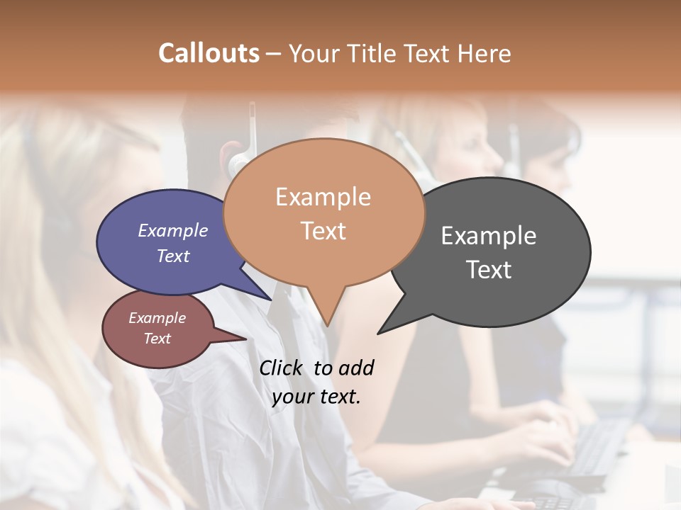 Service Attractive Woman PowerPoint Template