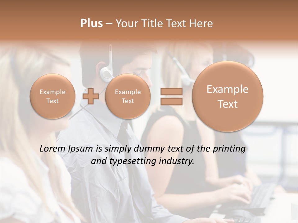 Service Attractive Woman PowerPoint Template