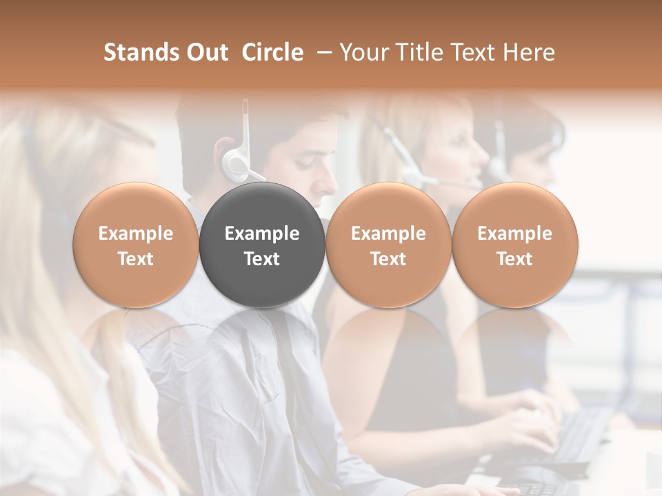 Service Attractive Woman PowerPoint Template