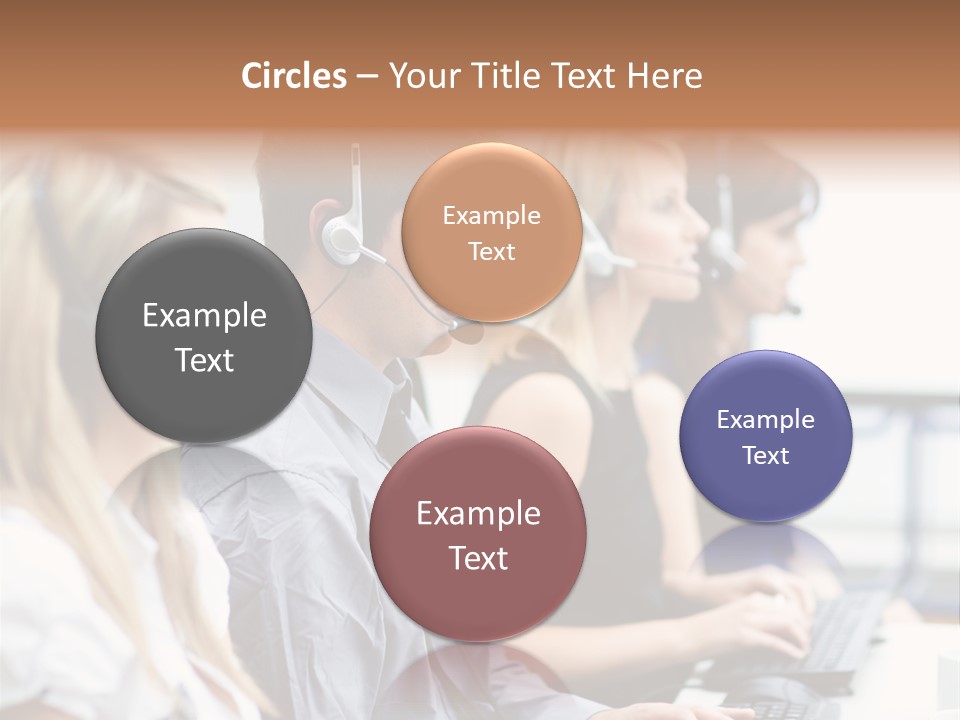 Service Attractive Woman PowerPoint Template