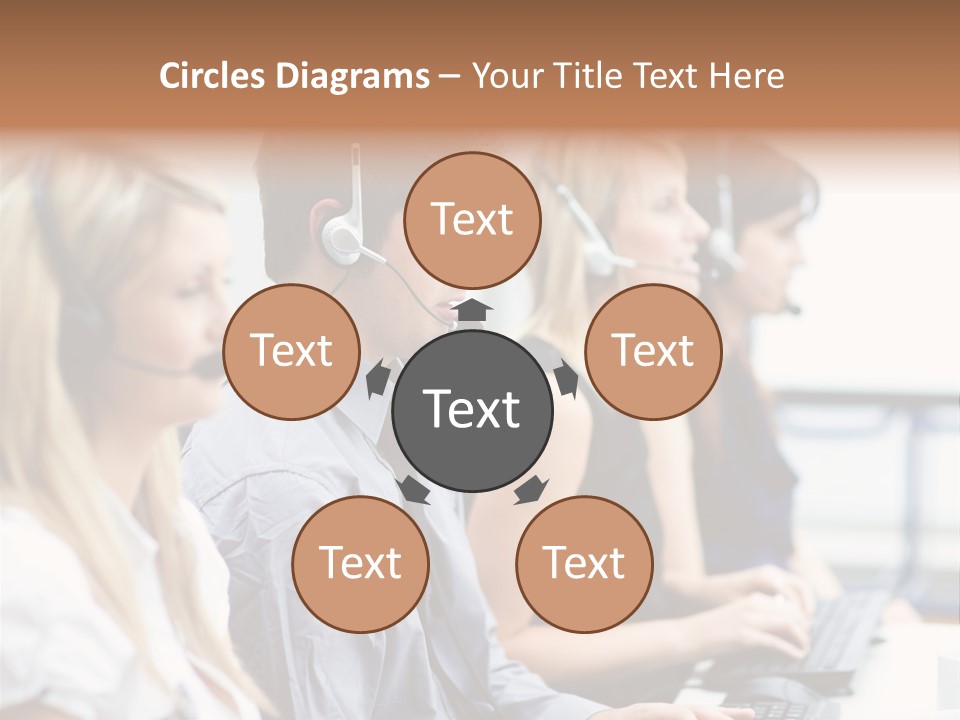 Service Attractive Woman PowerPoint Template