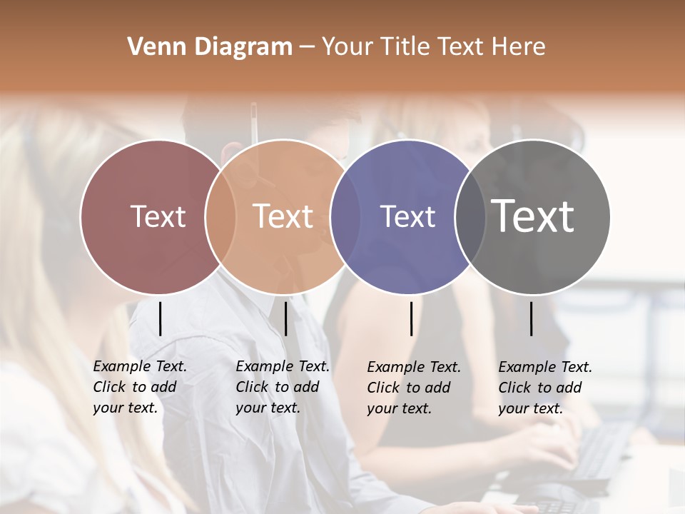 Service Attractive Woman PowerPoint Template