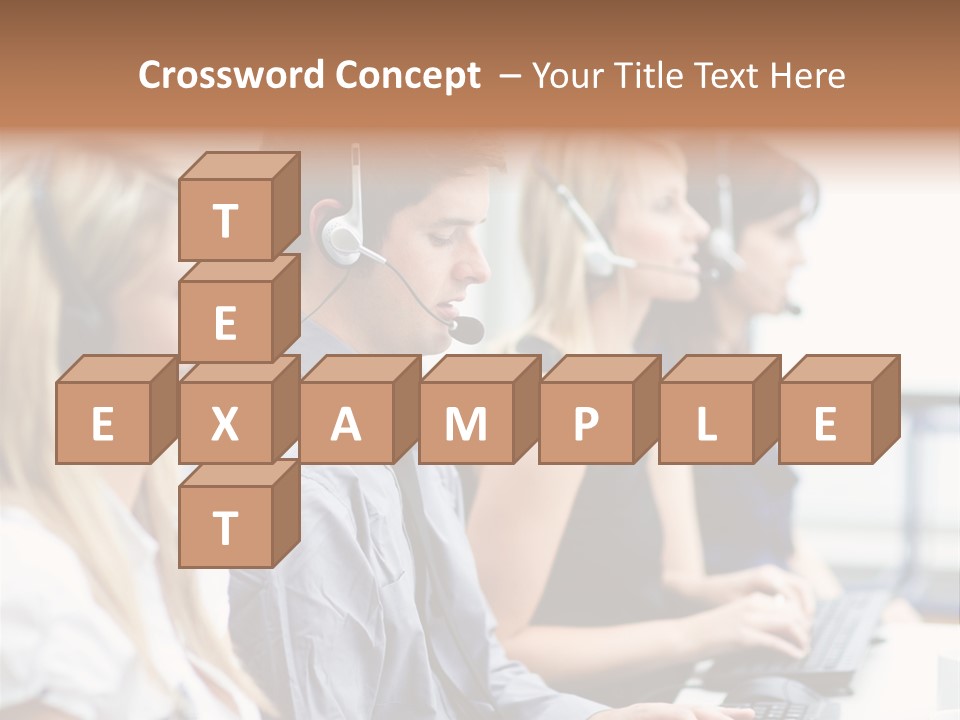 Service Attractive Woman PowerPoint Template