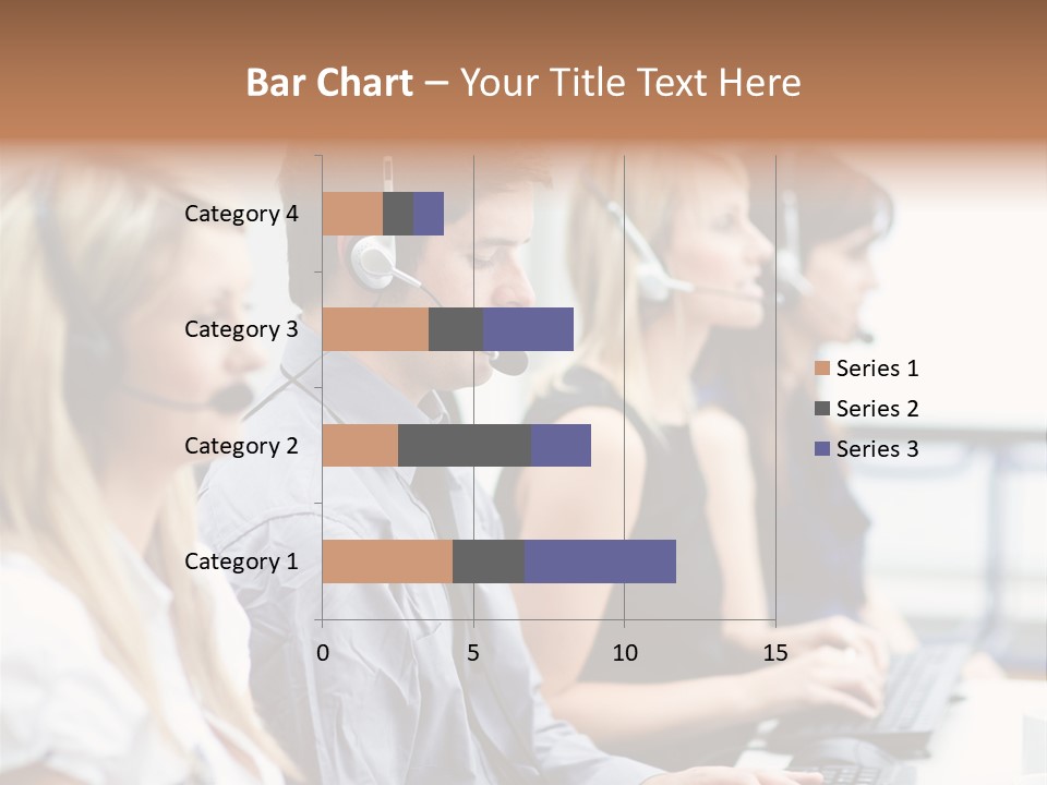 Service Attractive Woman PowerPoint Template