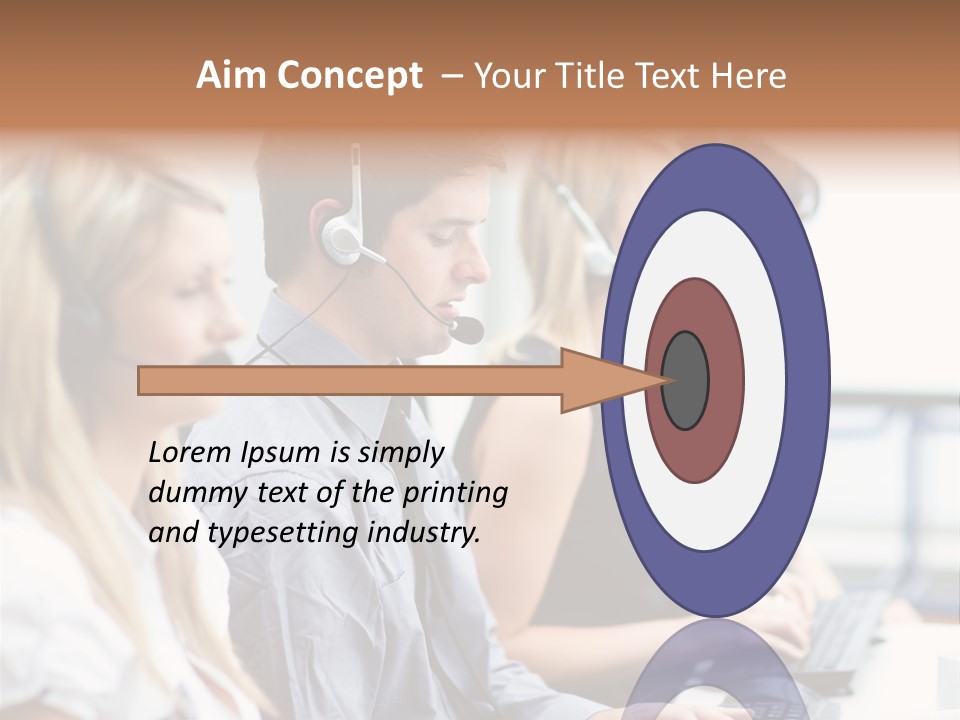 Service Attractive Woman PowerPoint Template