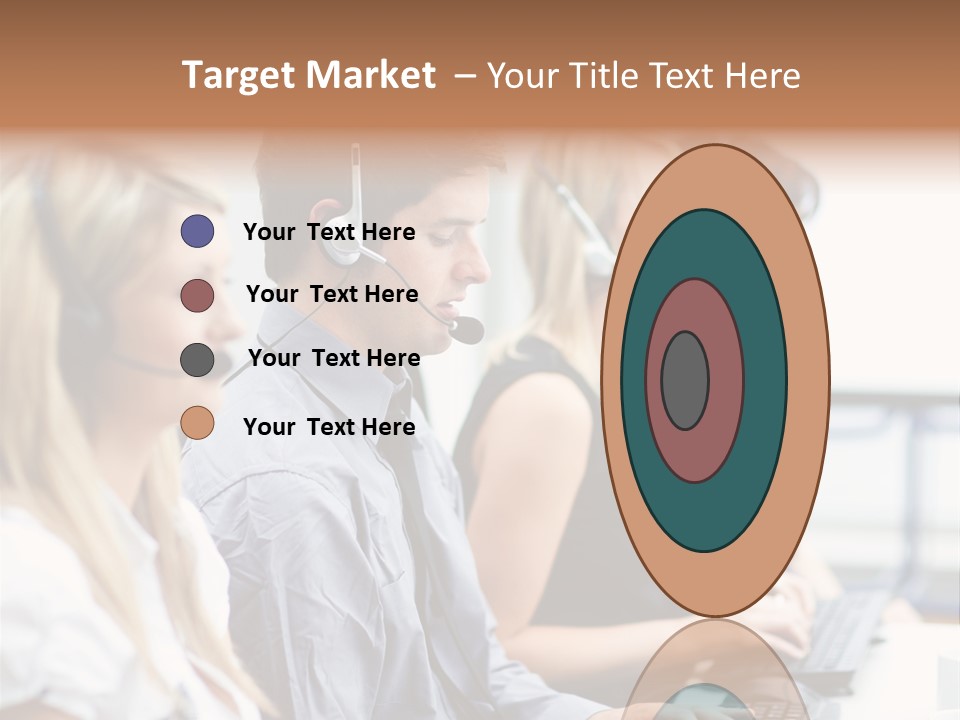 Service Attractive Woman PowerPoint Template