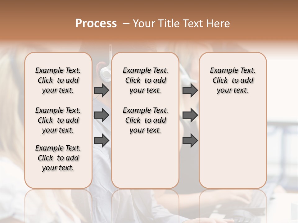 Service Attractive Woman PowerPoint Template