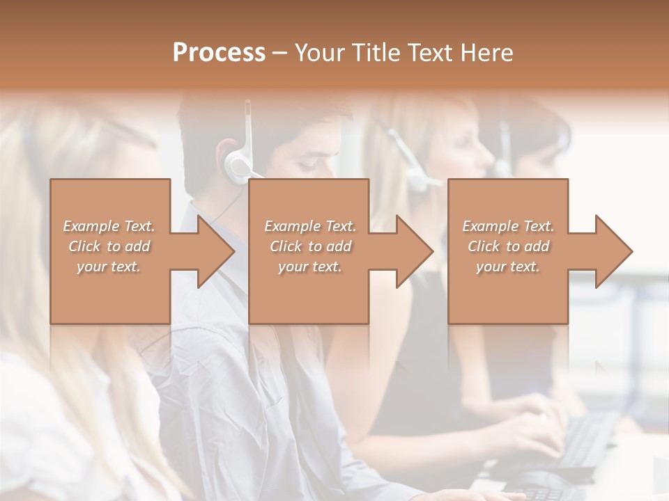 Service Attractive Woman PowerPoint Template