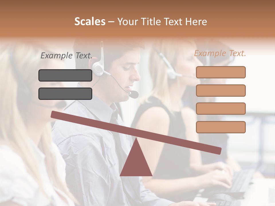 Service Attractive Woman PowerPoint Template