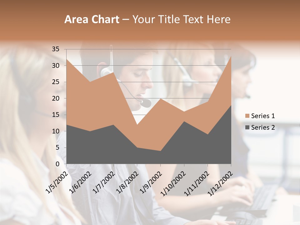 Service Attractive Woman PowerPoint Template