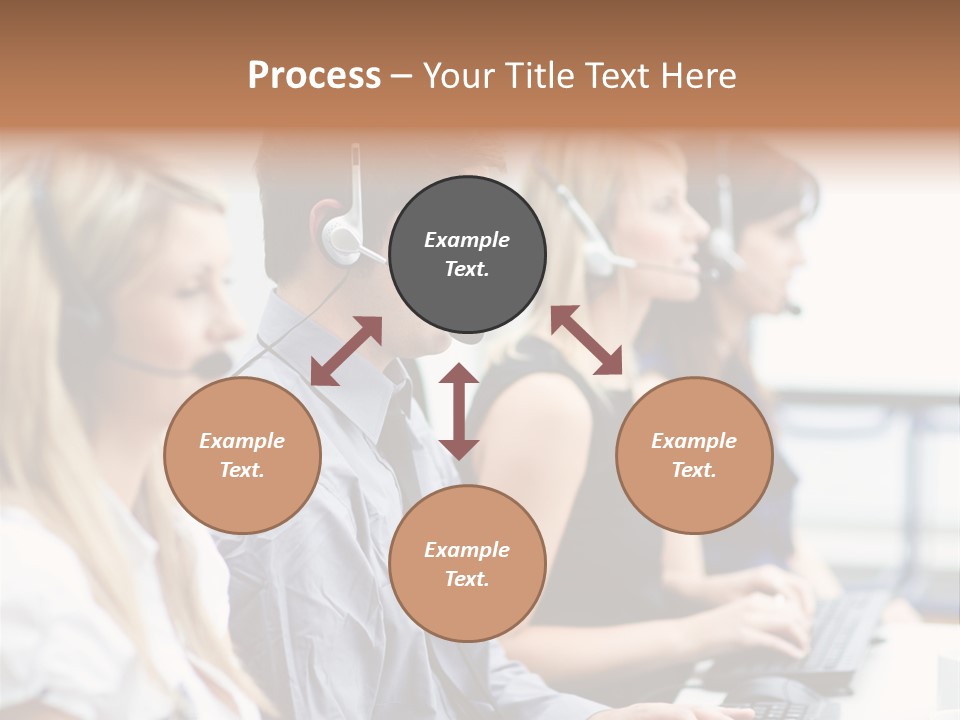 Service Attractive Woman PowerPoint Template