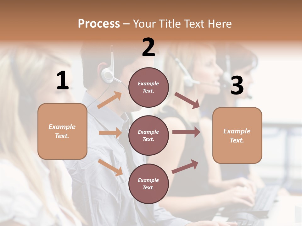 Service Attractive Woman PowerPoint Template