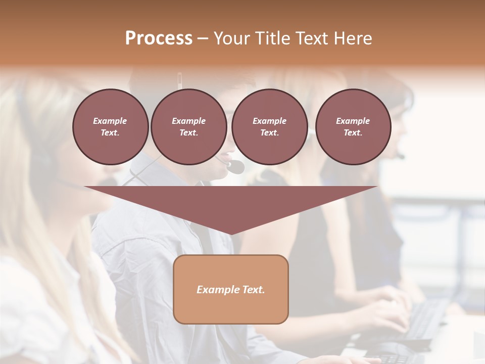 Service Attractive Woman PowerPoint Template