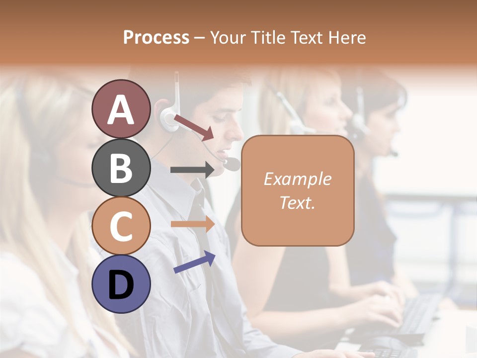 Service Attractive Woman PowerPoint Template