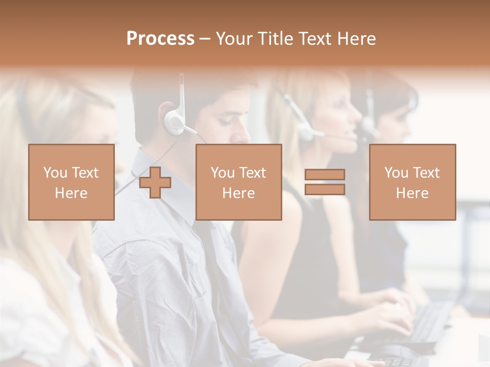 Service Attractive Woman PowerPoint Template