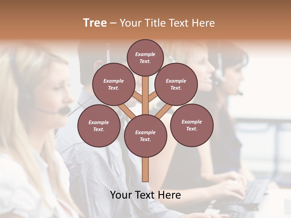 Service Attractive Woman PowerPoint Template