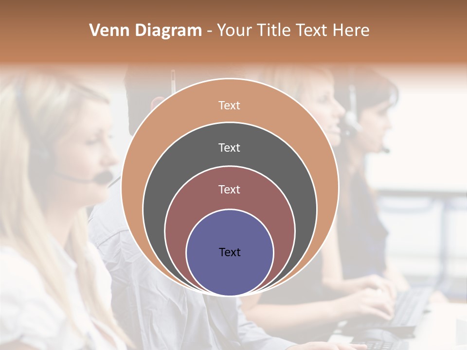 Service Attractive Woman PowerPoint Template