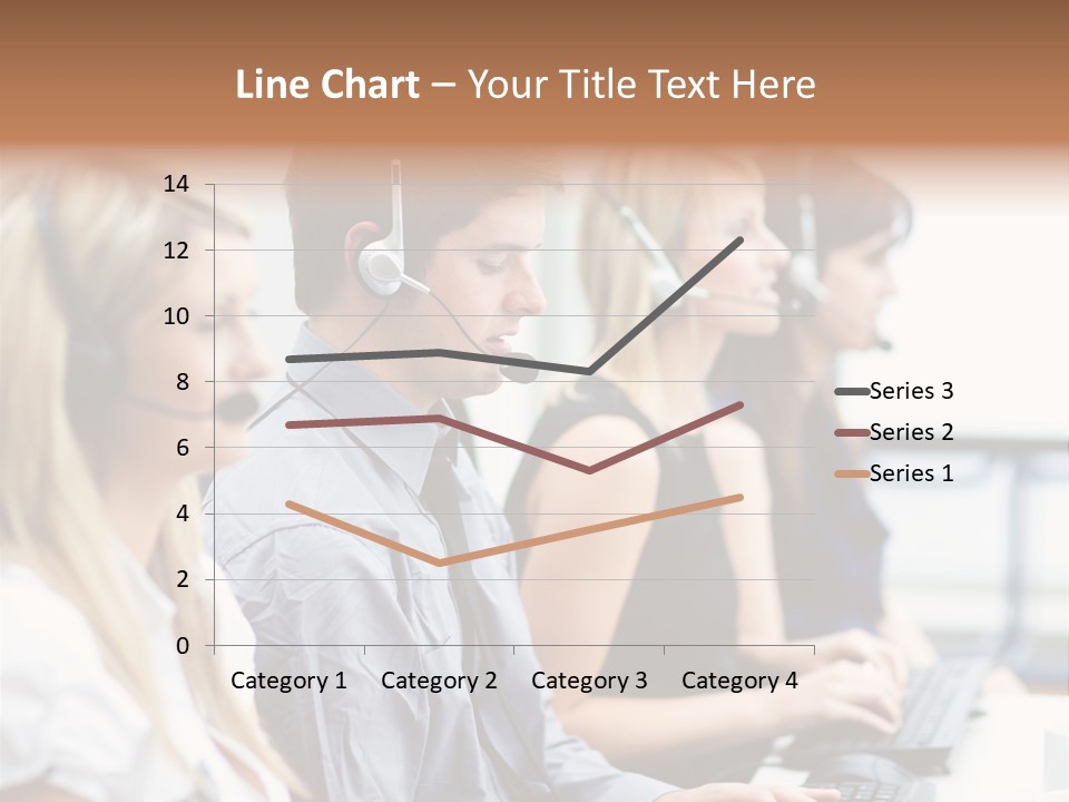 Service Attractive Woman PowerPoint Template