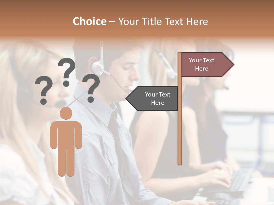 Service Attractive Woman PowerPoint Template