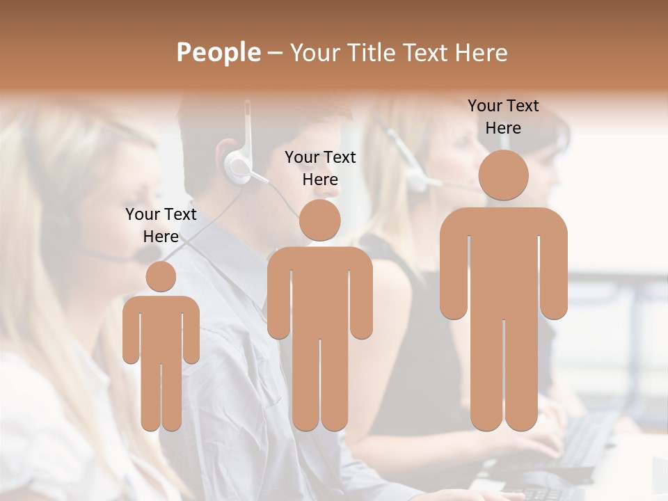 Service Attractive Woman PowerPoint Template