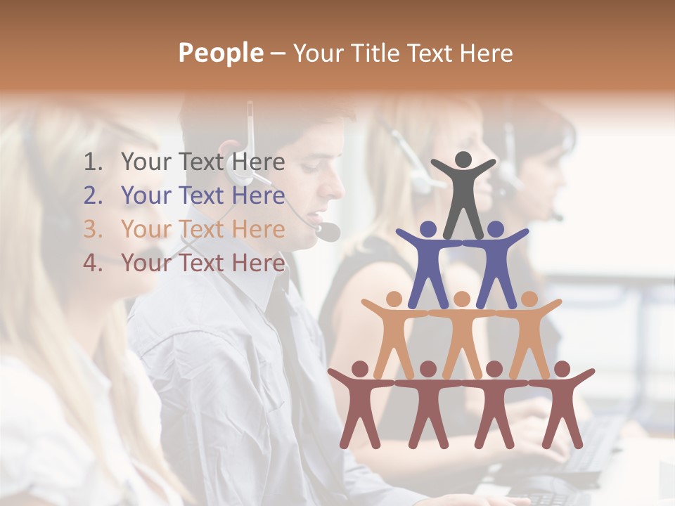 Service Attractive Woman PowerPoint Template