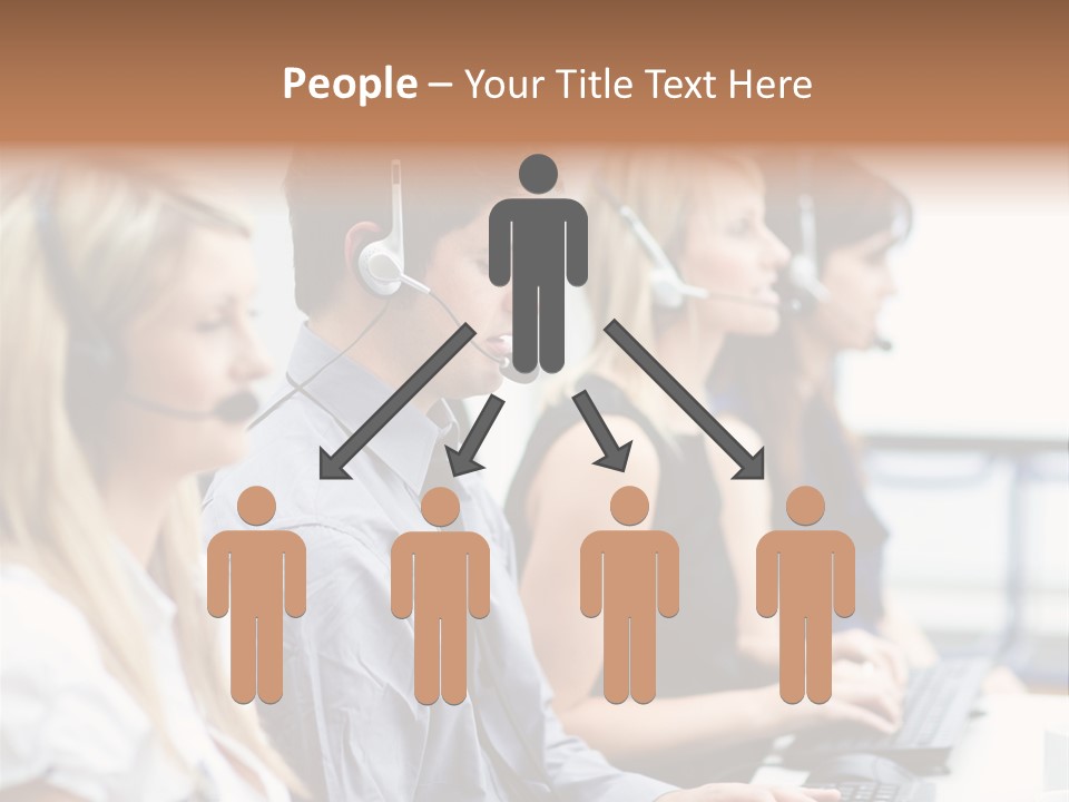 Service Attractive Woman PowerPoint Template