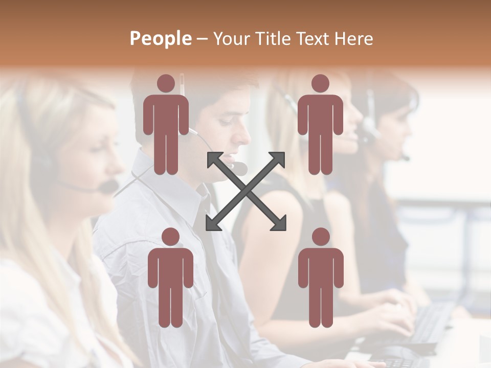 Service Attractive Woman PowerPoint Template