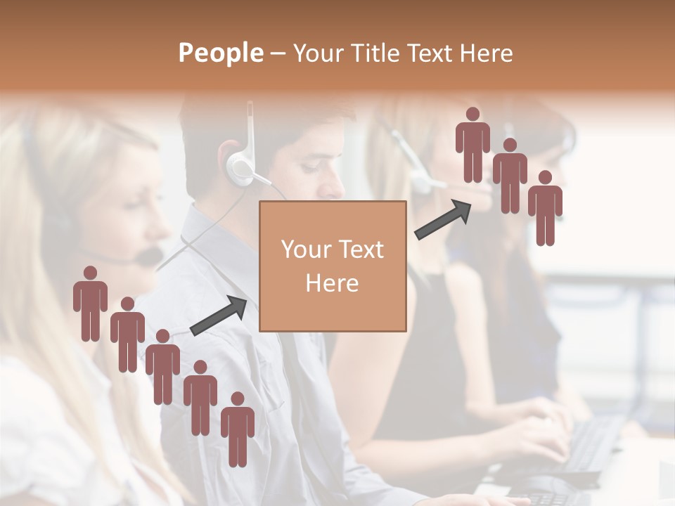 Service Attractive Woman PowerPoint Template