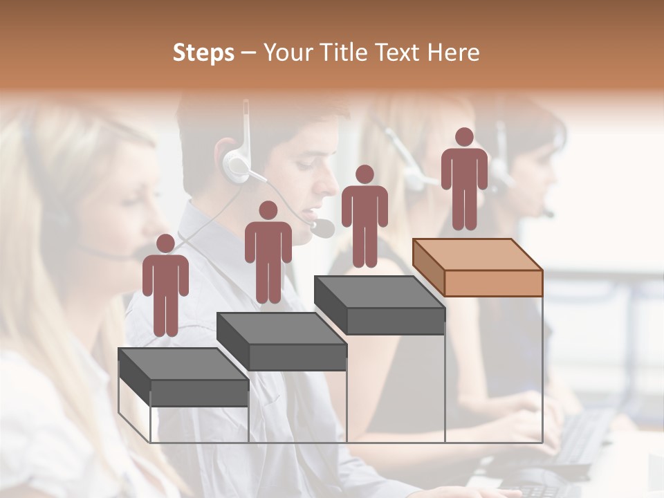 Service Attractive Woman PowerPoint Template