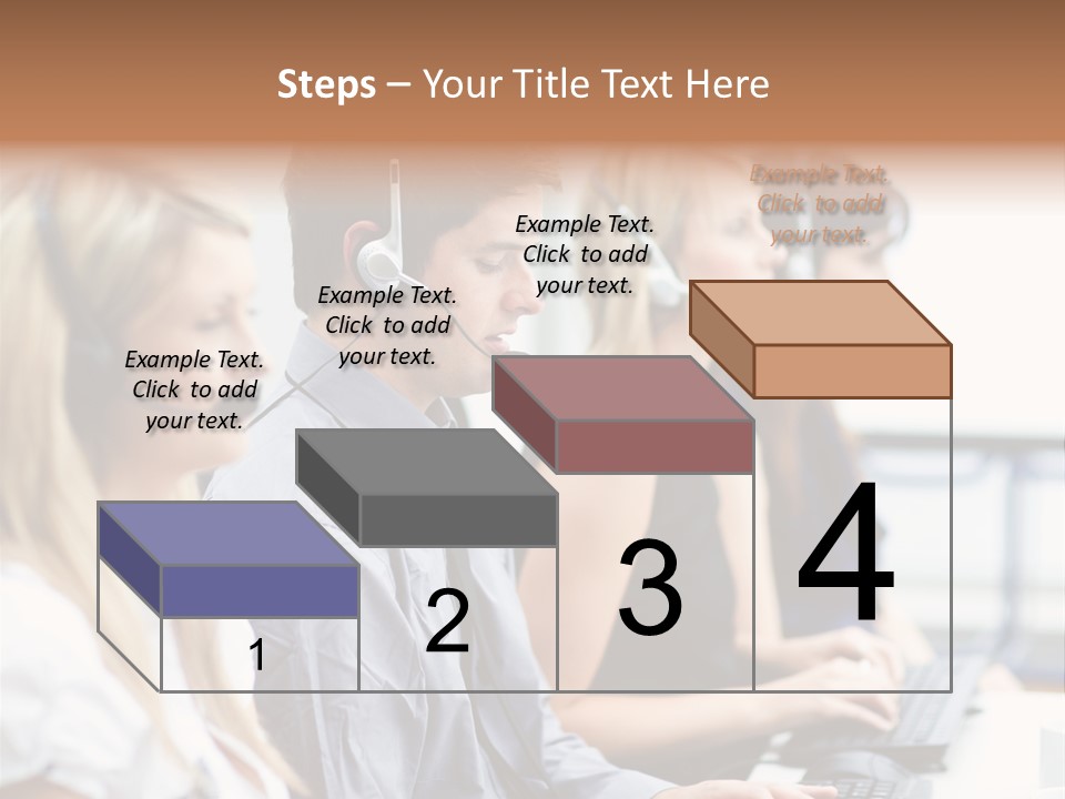 Service Attractive Woman PowerPoint Template