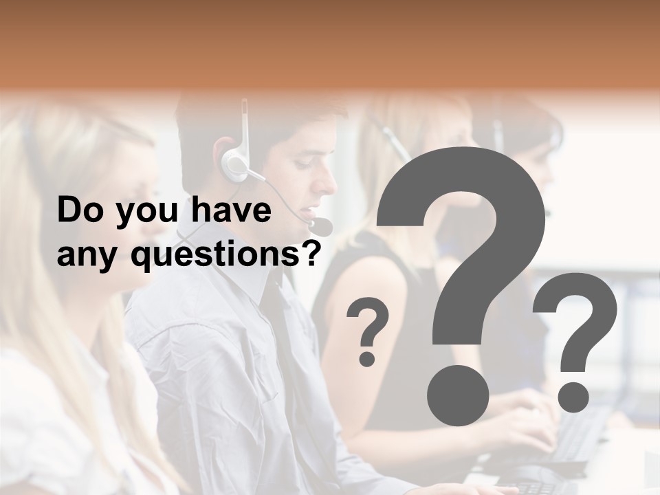 Service Attractive Woman PowerPoint Template