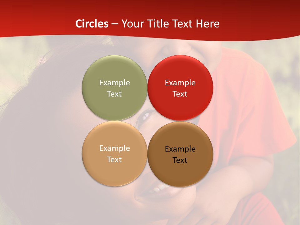 A Woman And A Boy Are Smiling For The Camera PowerPoint Template