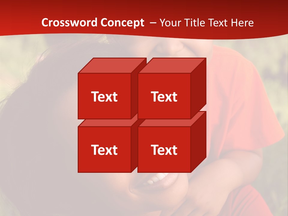 A Woman And A Boy Are Smiling For The Camera PowerPoint Template