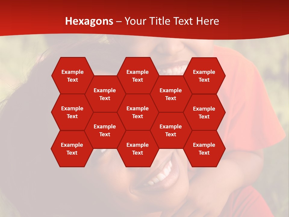 A Woman And A Boy Are Smiling For The Camera PowerPoint Template