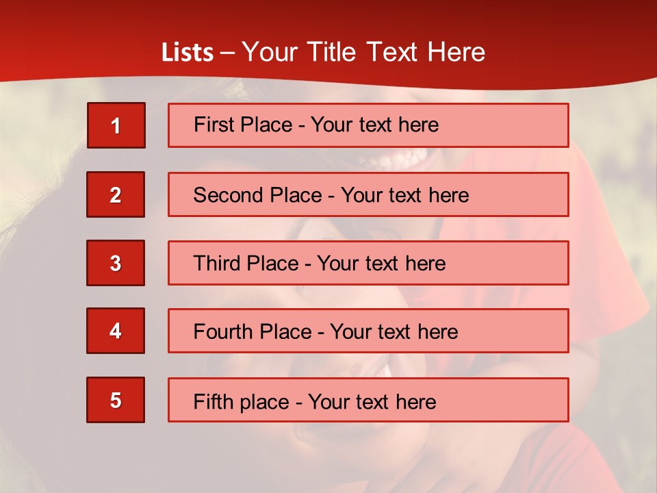 A Woman And A Boy Are Smiling For The Camera PowerPoint Template