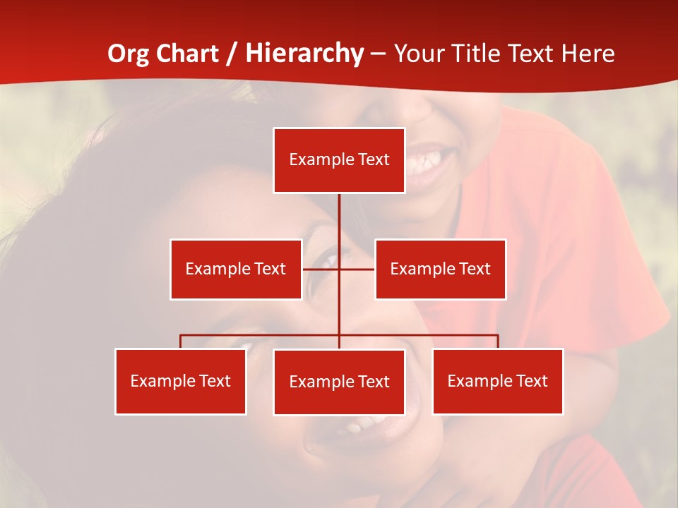 A Woman And A Boy Are Smiling For The Camera PowerPoint Template