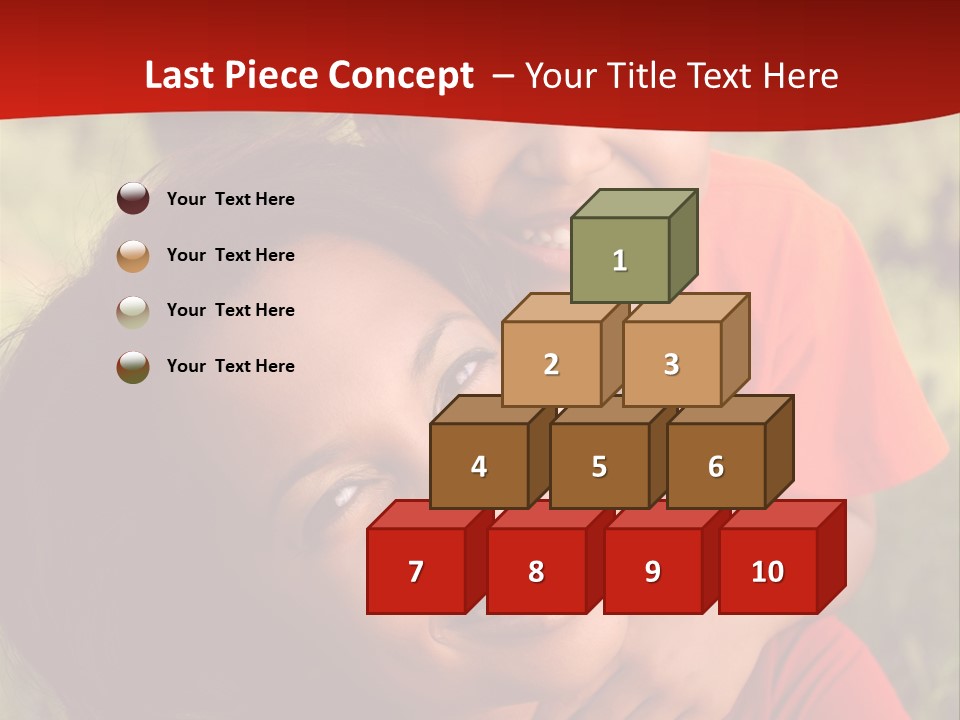 A Woman And A Boy Are Smiling For The Camera PowerPoint Template