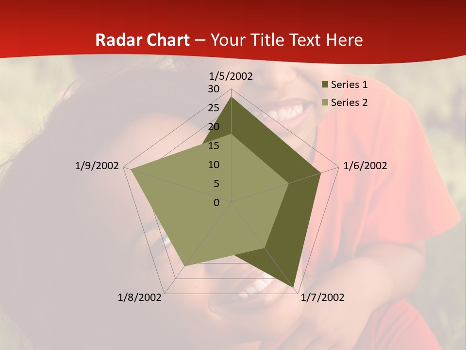A Woman And A Boy Are Smiling For The Camera PowerPoint Template
