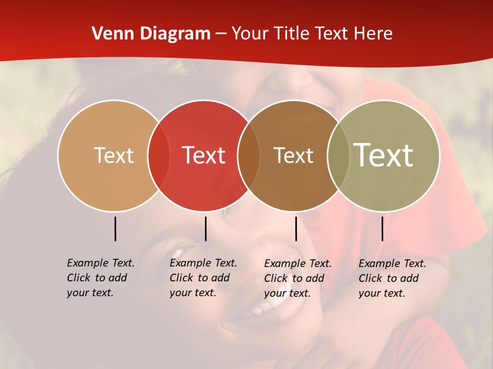 A Woman And A Boy Are Smiling For The Camera PowerPoint Template