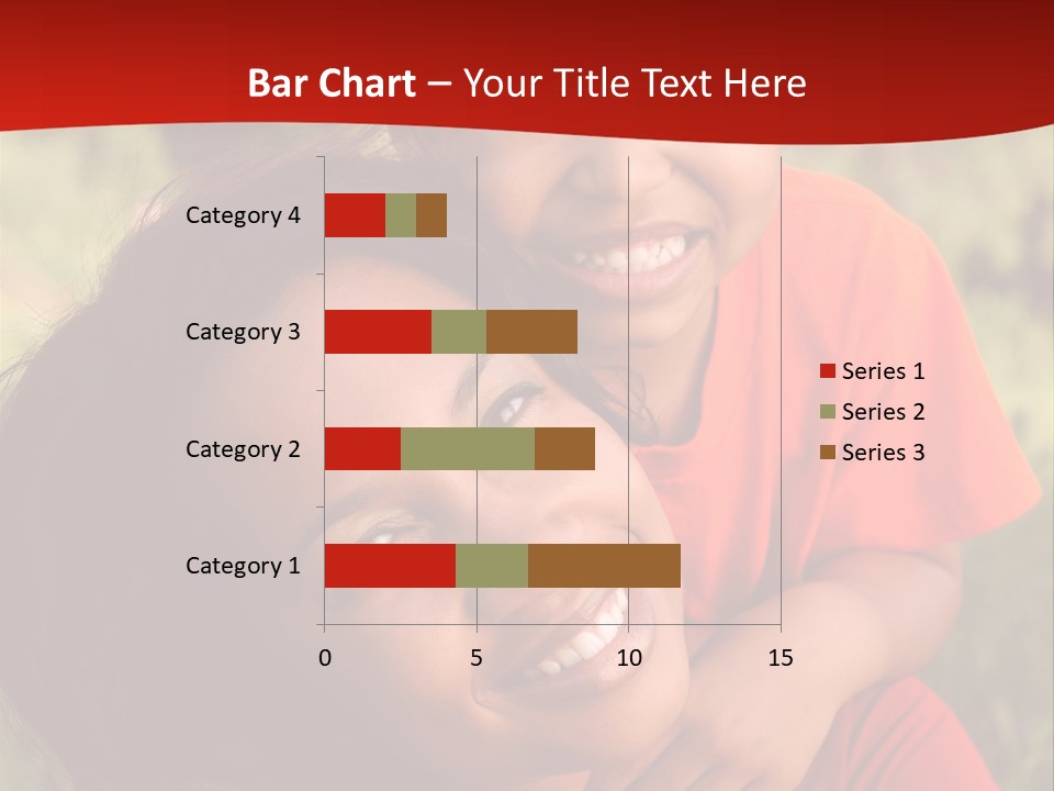 A Woman And A Boy Are Smiling For The Camera PowerPoint Template