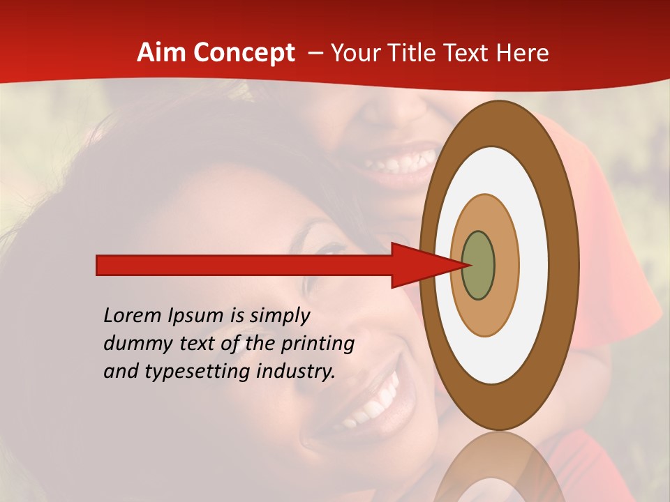 A Woman And A Boy Are Smiling For The Camera PowerPoint Template