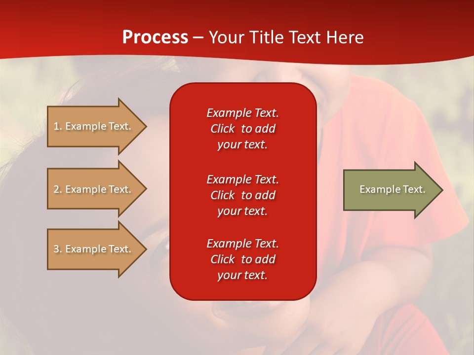 A Woman And A Boy Are Smiling For The Camera PowerPoint Template