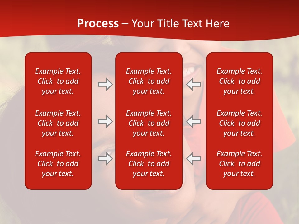 A Woman And A Boy Are Smiling For The Camera PowerPoint Template