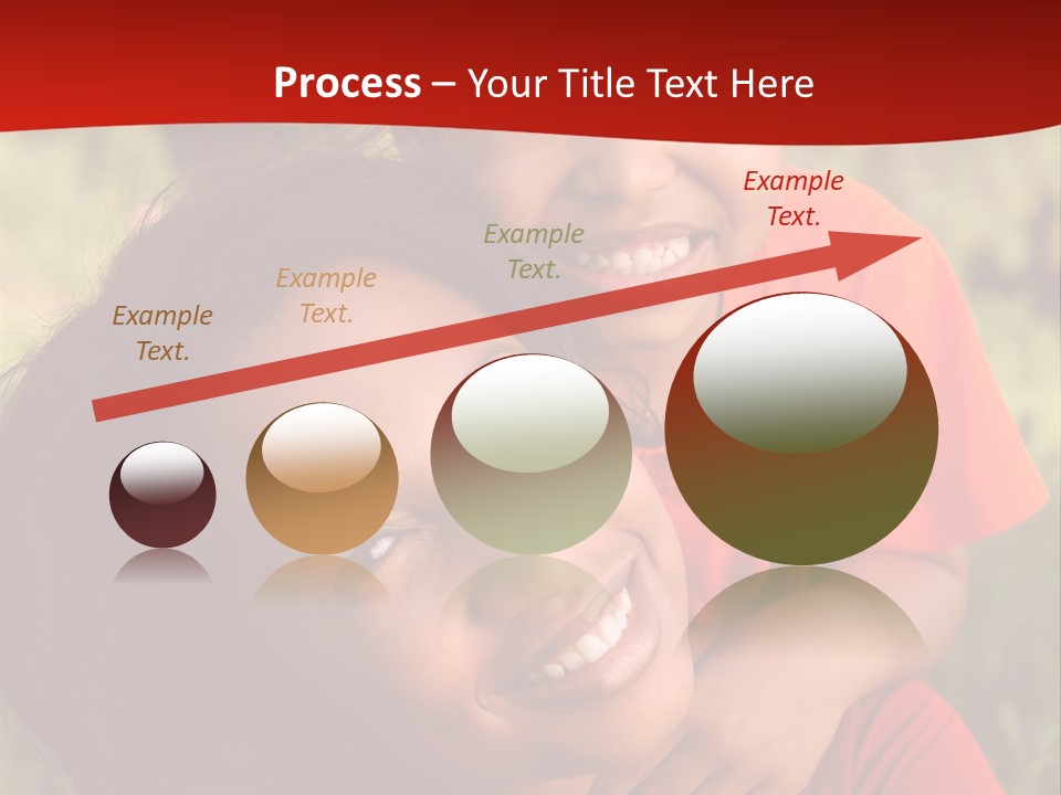 A Woman And A Boy Are Smiling For The Camera PowerPoint Template