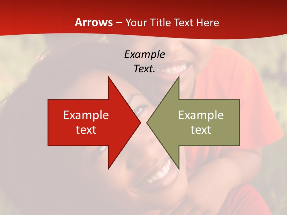 A Woman And A Boy Are Smiling For The Camera PowerPoint Template