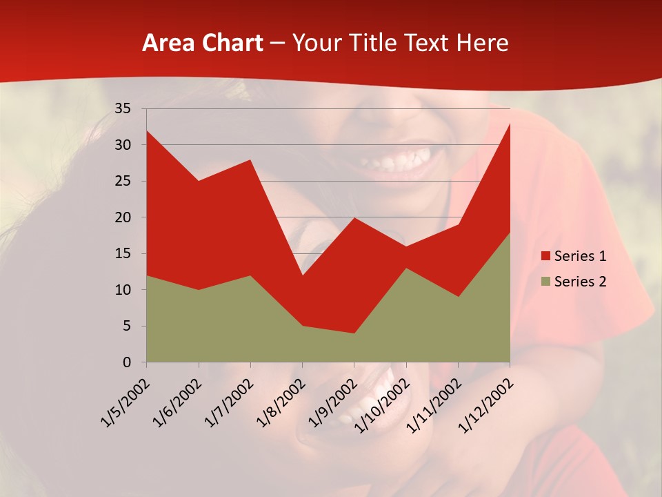 A Woman And A Boy Are Smiling For The Camera PowerPoint Template
