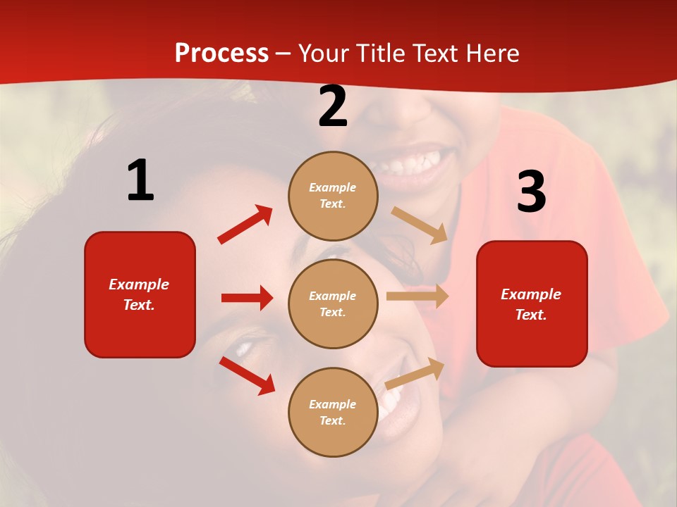 A Woman And A Boy Are Smiling For The Camera PowerPoint Template