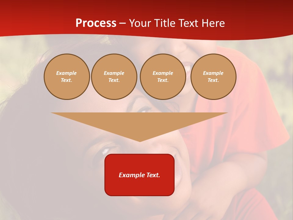 A Woman And A Boy Are Smiling For The Camera PowerPoint Template