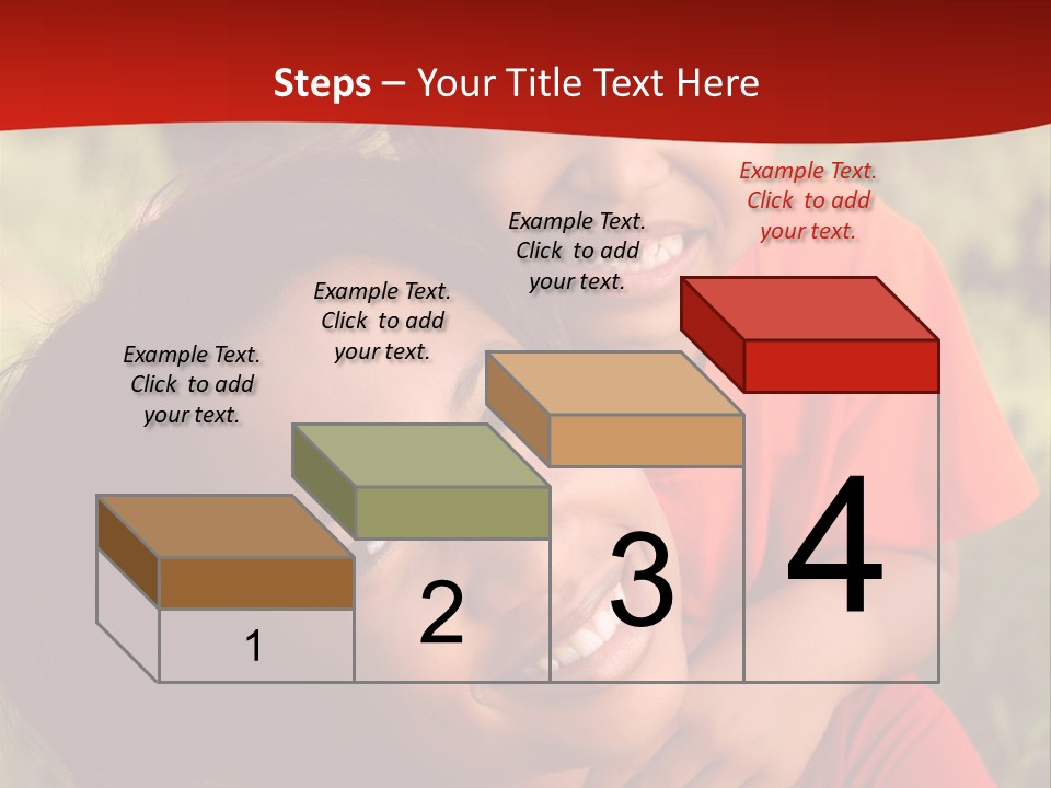 A Woman And A Boy Are Smiling For The Camera PowerPoint Template